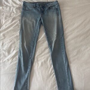 American Eagle Outfitters Women's Light Blue Skinny Jeans